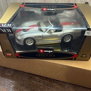 Silver and Red Shelby Die-Cast Model Car